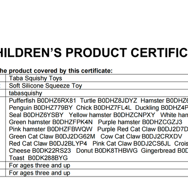 TABASQUISHY™ Now Certified Safe with CPC Approval!