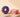 Warm poster-style still life with a purple-blue frosted donut squishy beside a pink layered sandwich cookie squishy on a minimal tabletop.