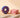 Warm poster-style still life with a purple-blue frosted donut squishy beside a pink layered sandwich cookie squishy on a minimal tabletop.