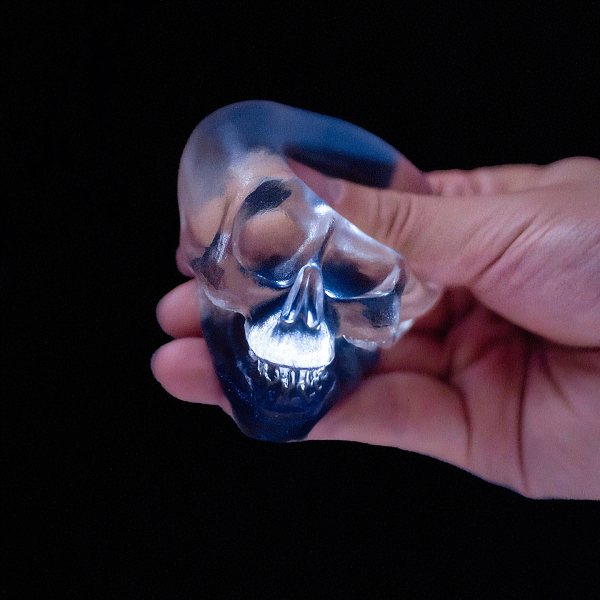 100g Clear Skull with Light Taba Squishy