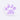 Clear Purple Heart Cat Paw