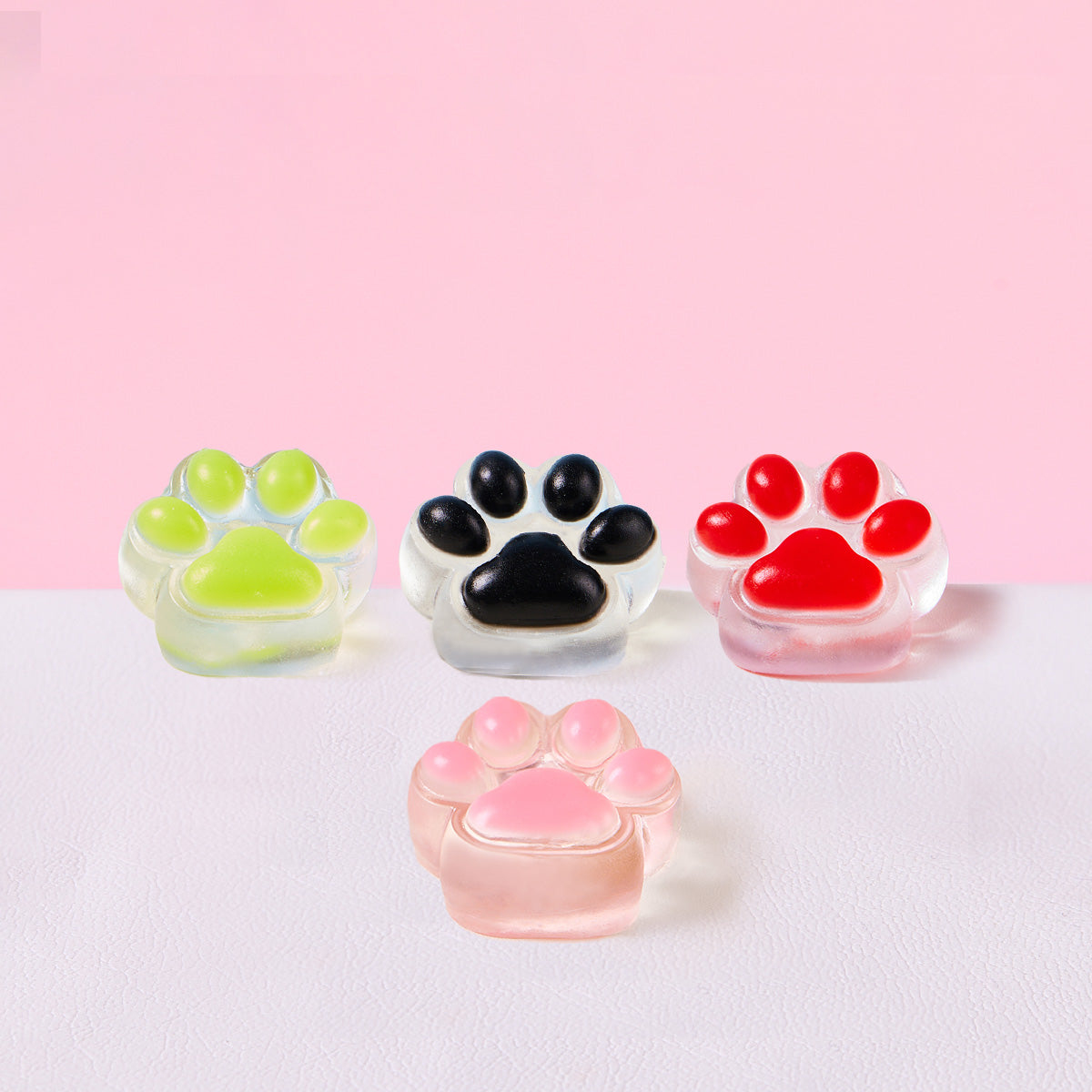 Taba Squishy Transparent-solid Paw Set Squeeze Toy