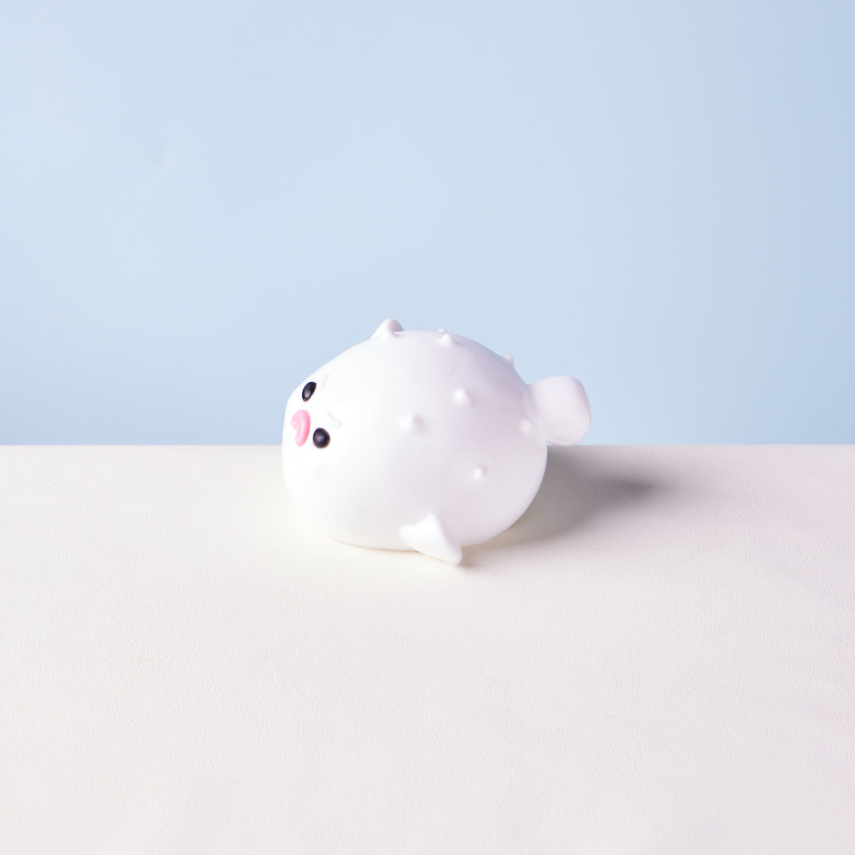 Taba Squishy White Pufferfish Squeeze Toy