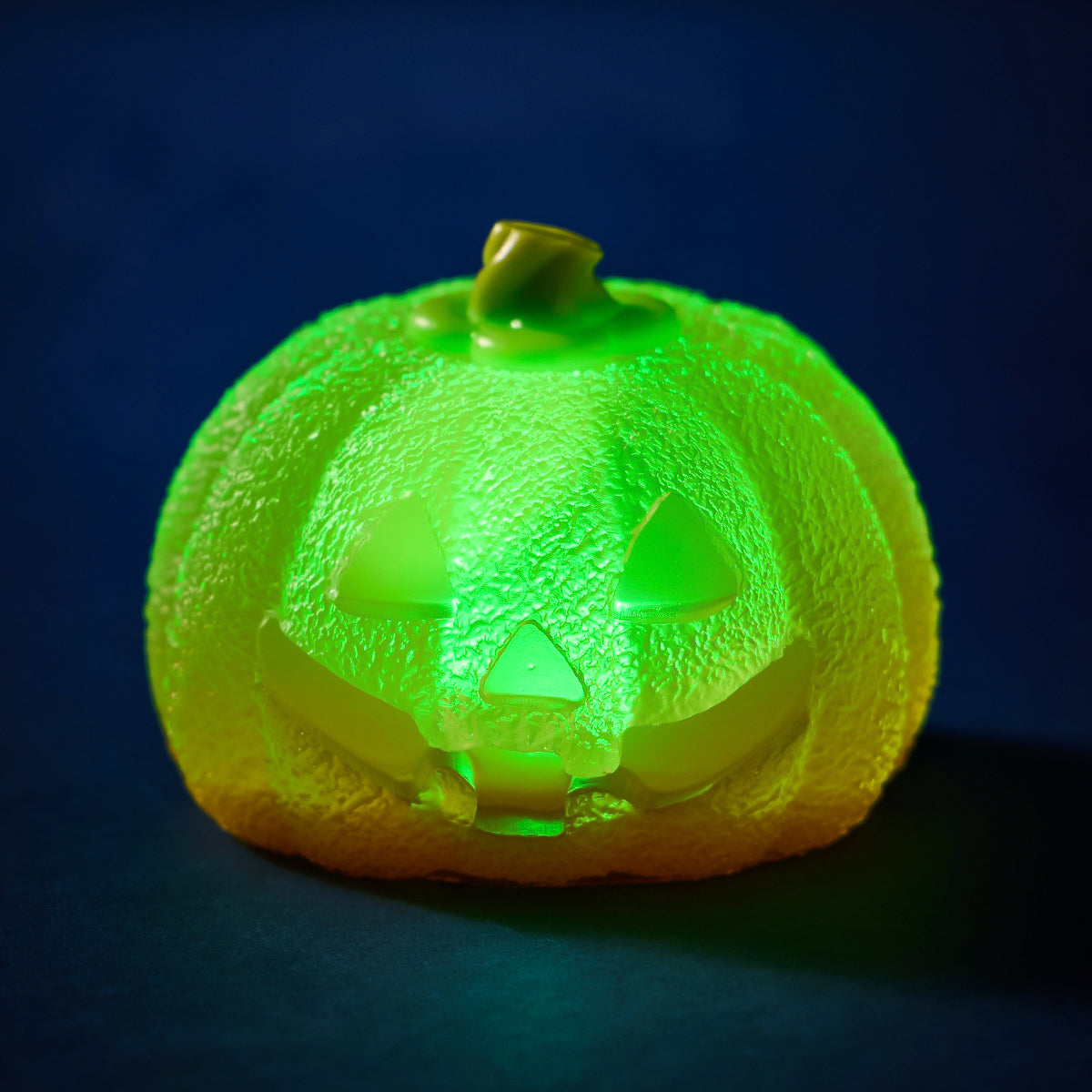 200g Clear Pumpkin with Green Light Taba Squishy