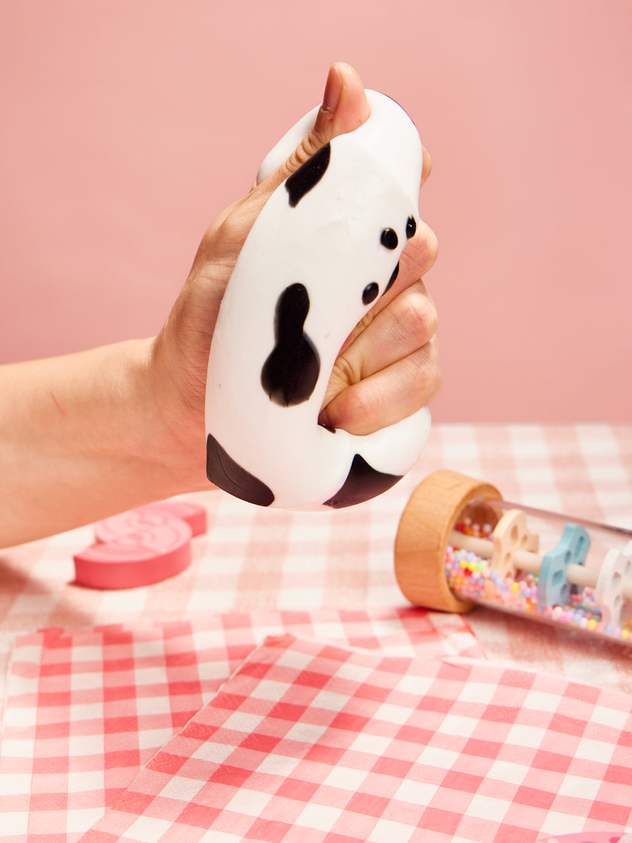 Taba Squishy Cowprint Toast Squeeze Toy