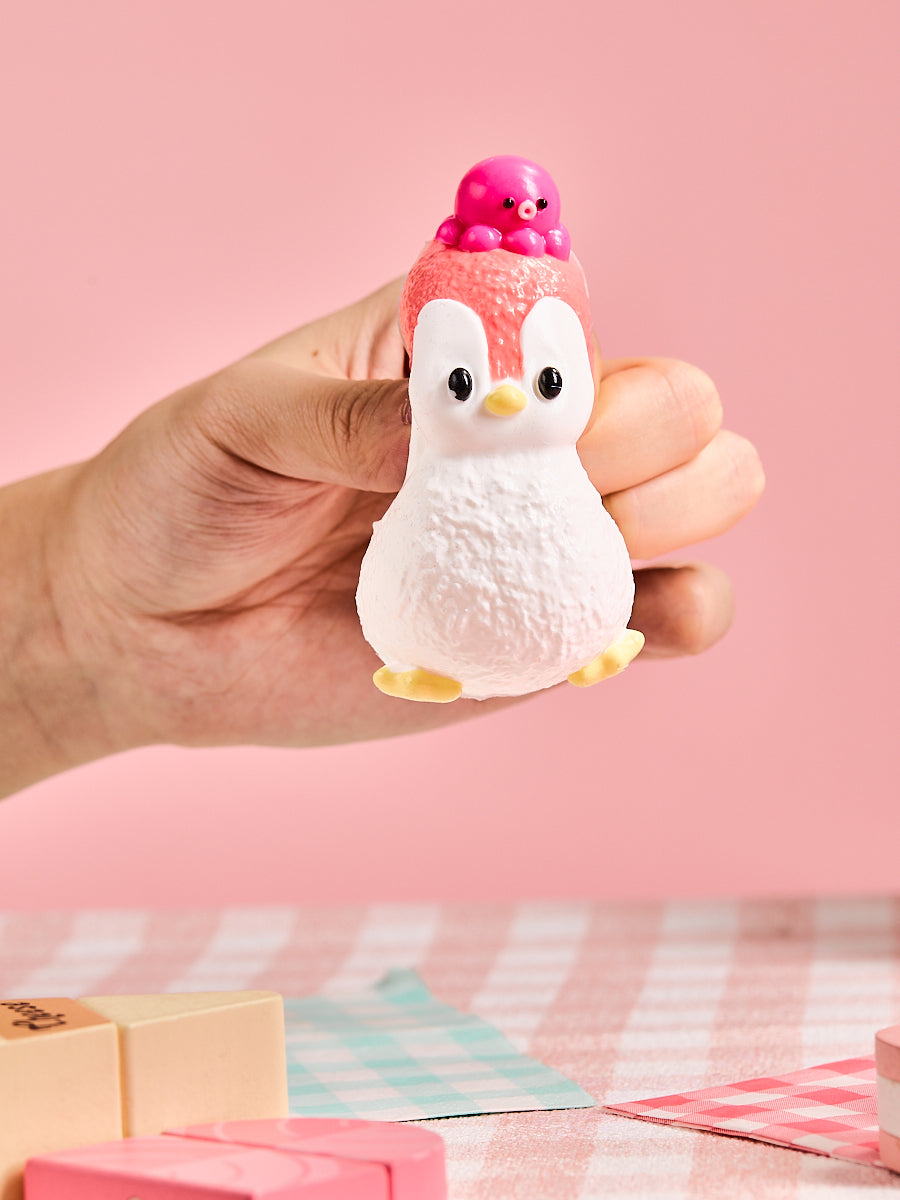 Taba Squishy Hotpink Penguin Squeeze Toys