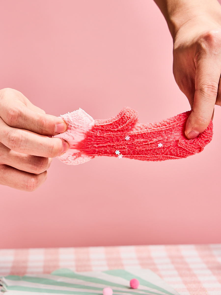 Taba Squishy Pink Woolen Glove Squeeze Toy