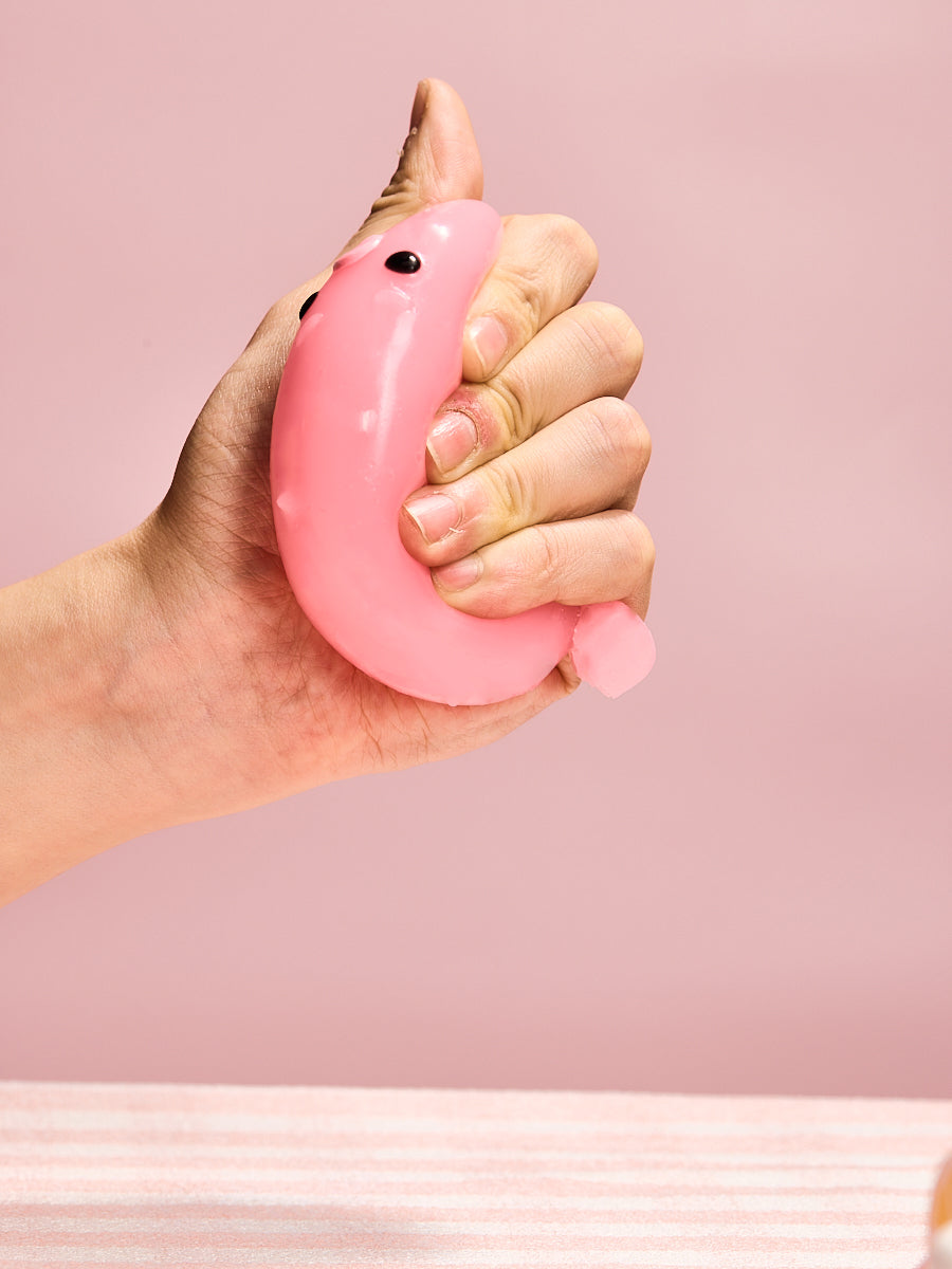 Taba Squishy Pink Pufferfish Squeeze Toys