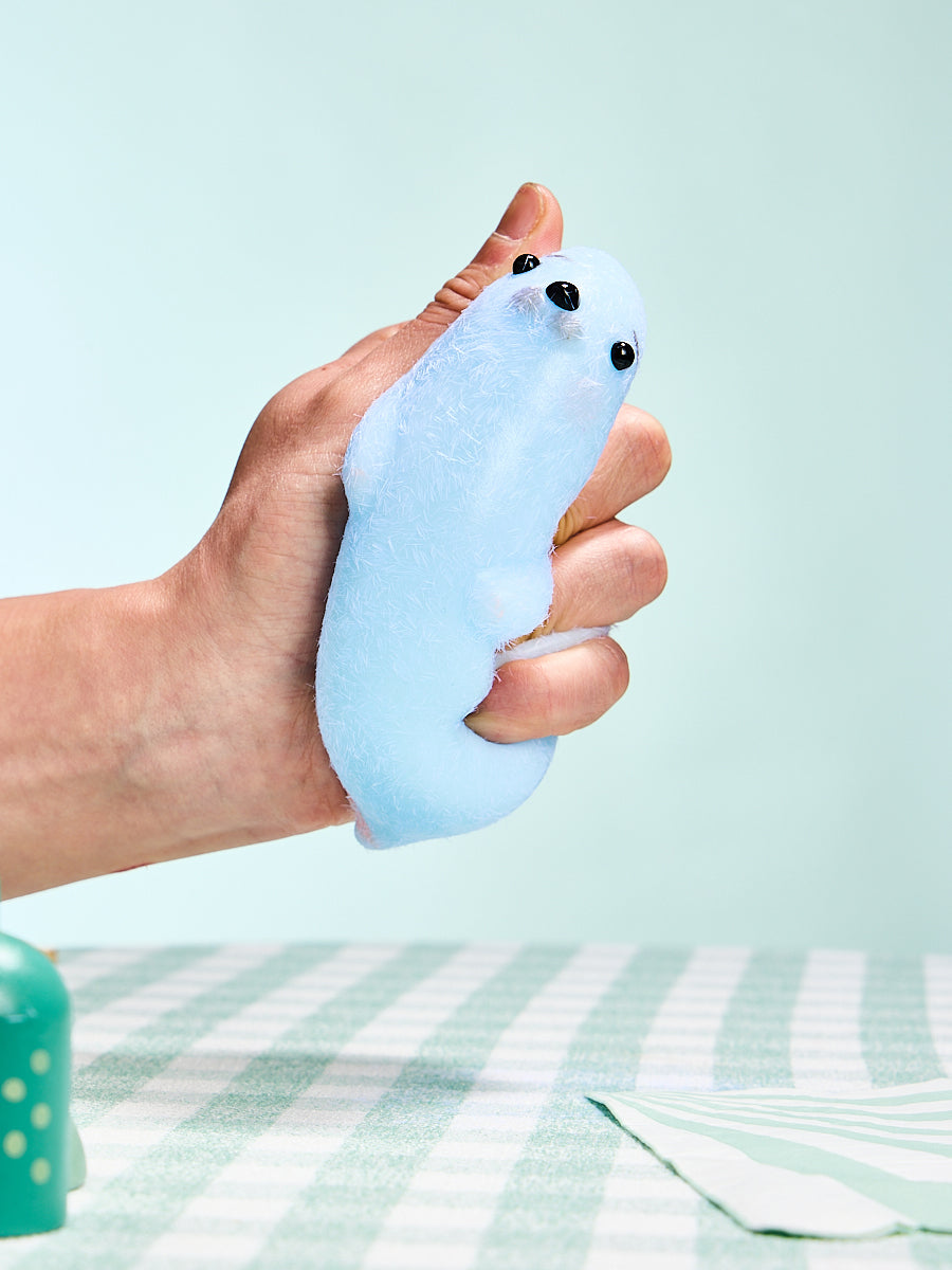 Taba Squishy Light Blue Seal Squeeze Toy