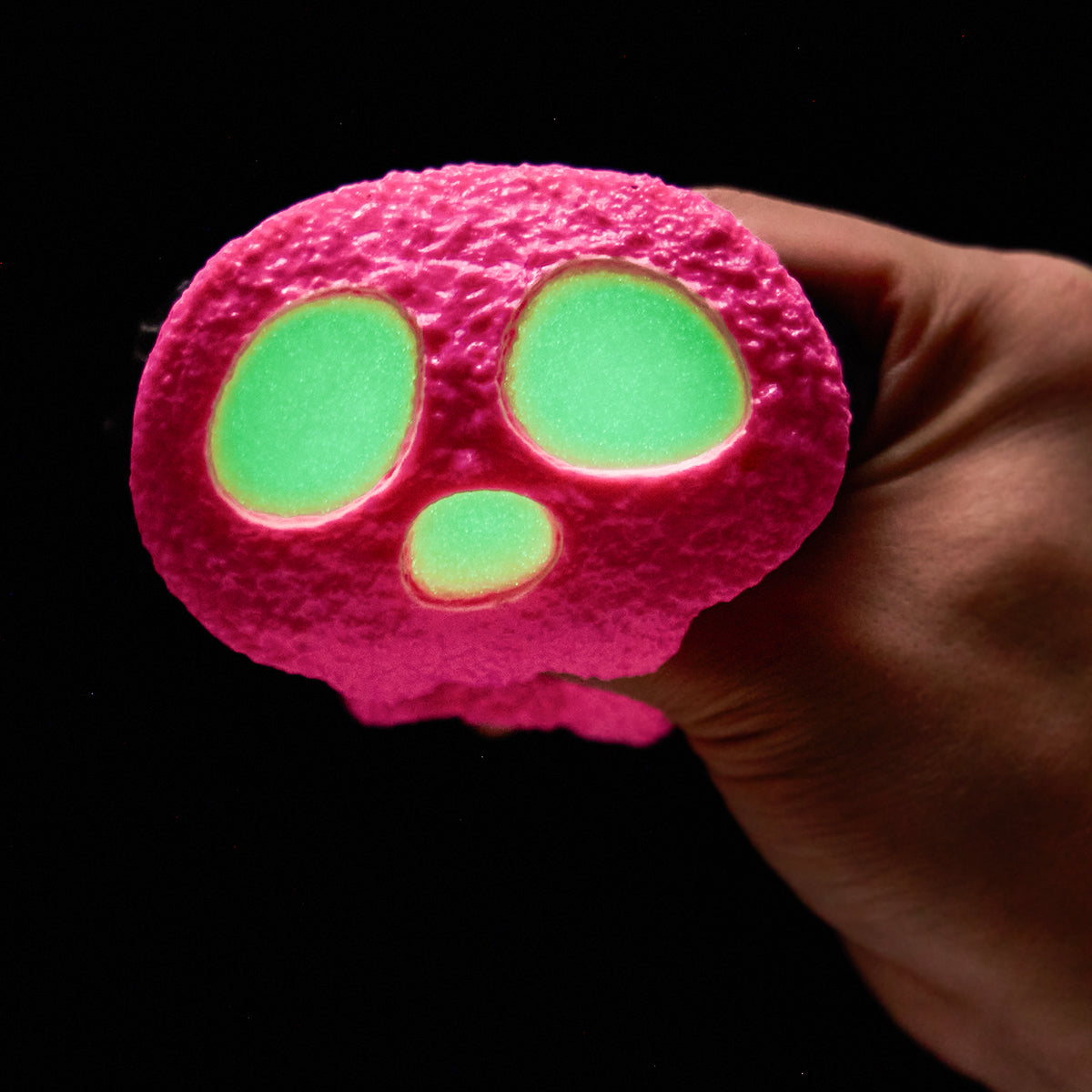 Luminous Green Skull Sandwich Cookie Taba Squishy