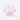 Clear Pink Glitter Cat Paw
