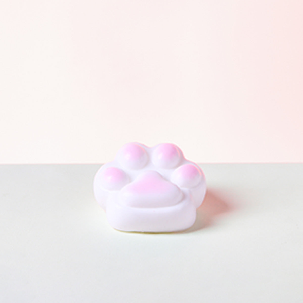 Taba Squishy Big White-pink Paw Squeeze Toy