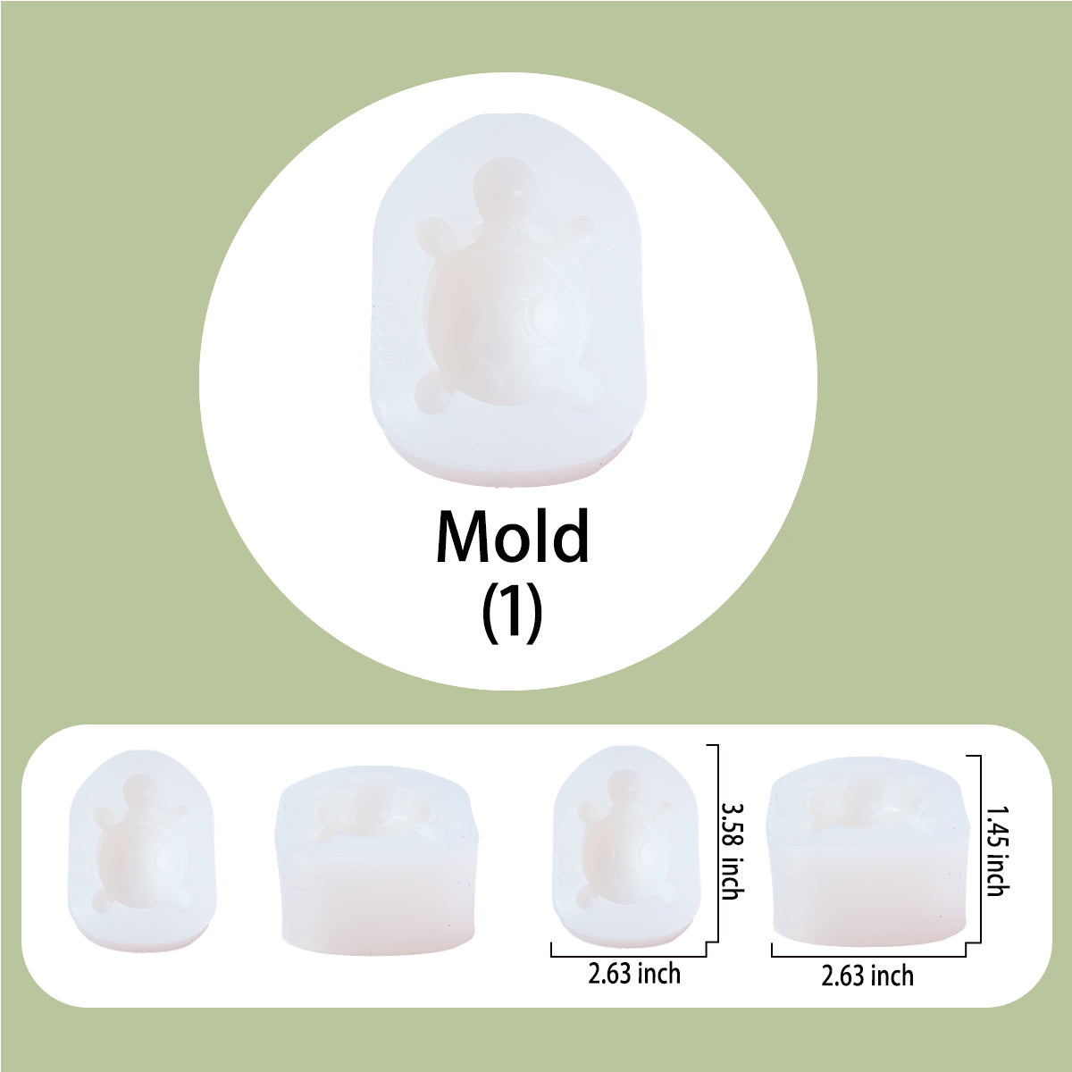 Turtle Taba Squishy DIY Mold Set