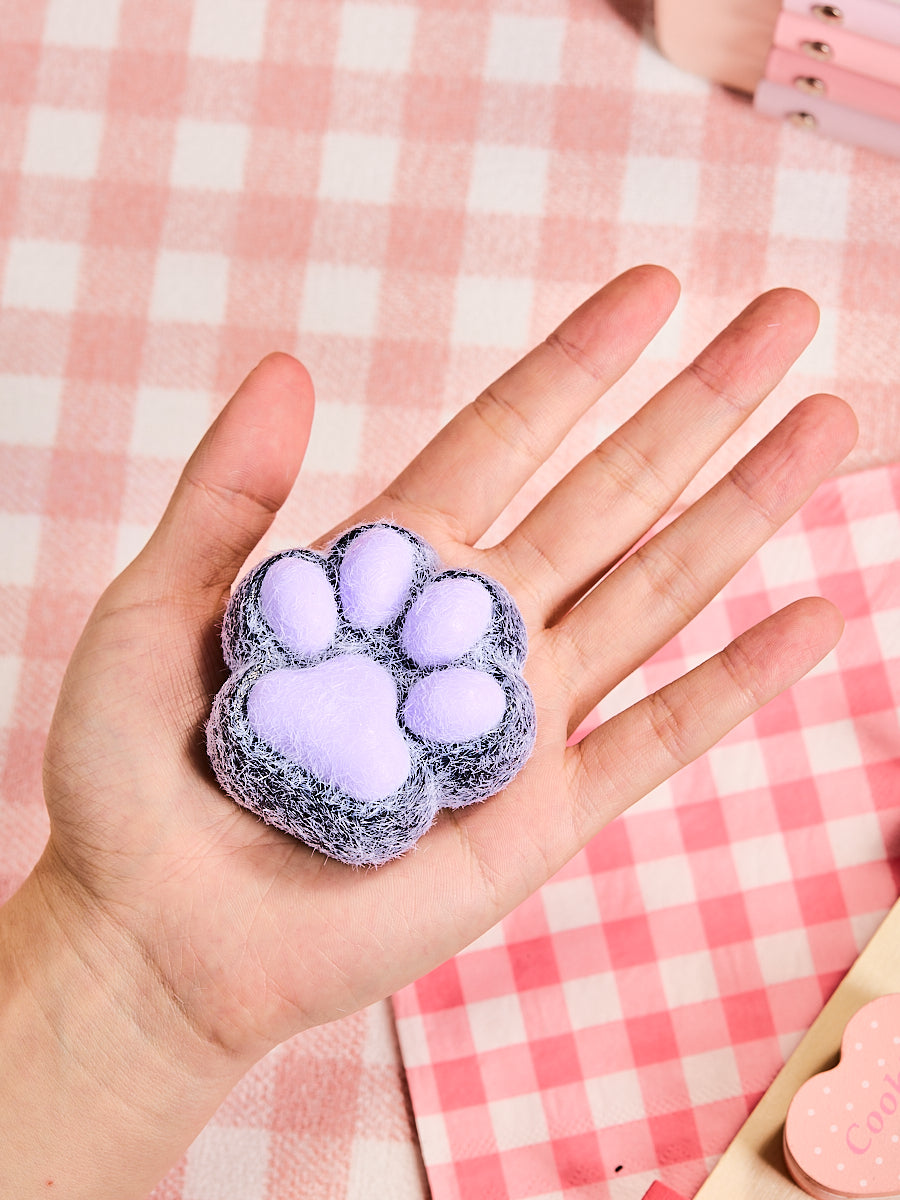 Taba Squishy Black-purple Paw Squeeze Toys