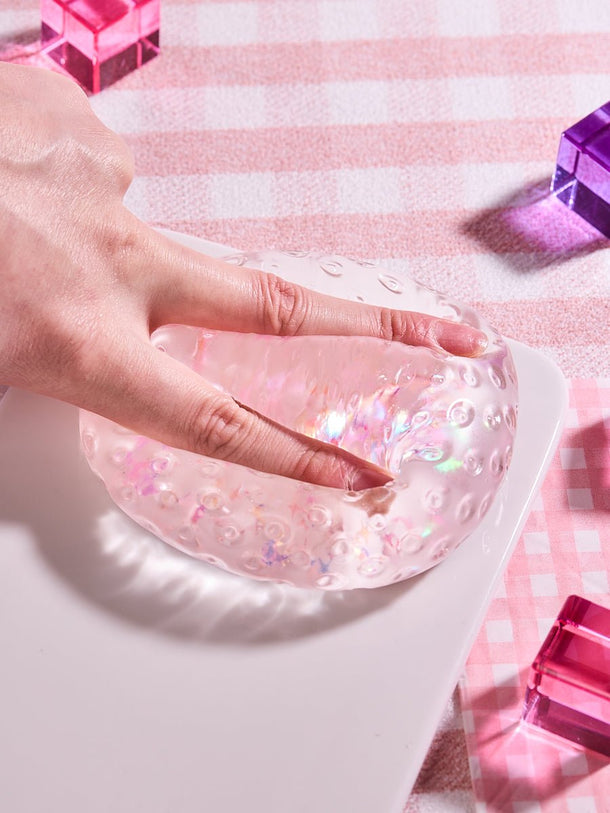 Bling Pink Strawberry Squishy — Crystal Fruit Taba Toy | TABASQUISHY®