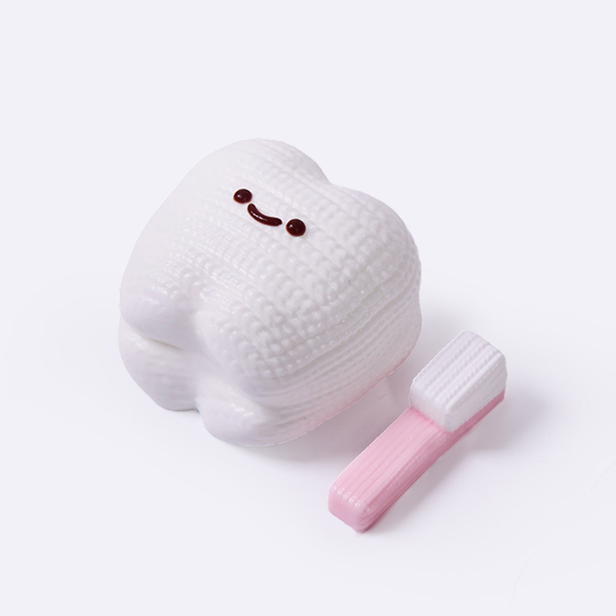 Knitted Tooth with Toothbrush Taba Squishy
