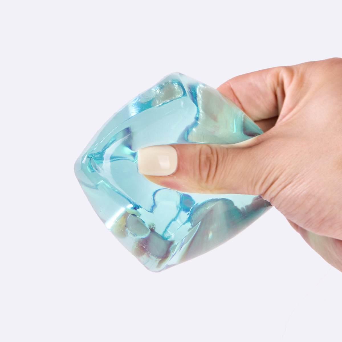 Crystal Blue Ice Cube Squishy — Slow-Rise Taba Toy | TABASQUISHY®