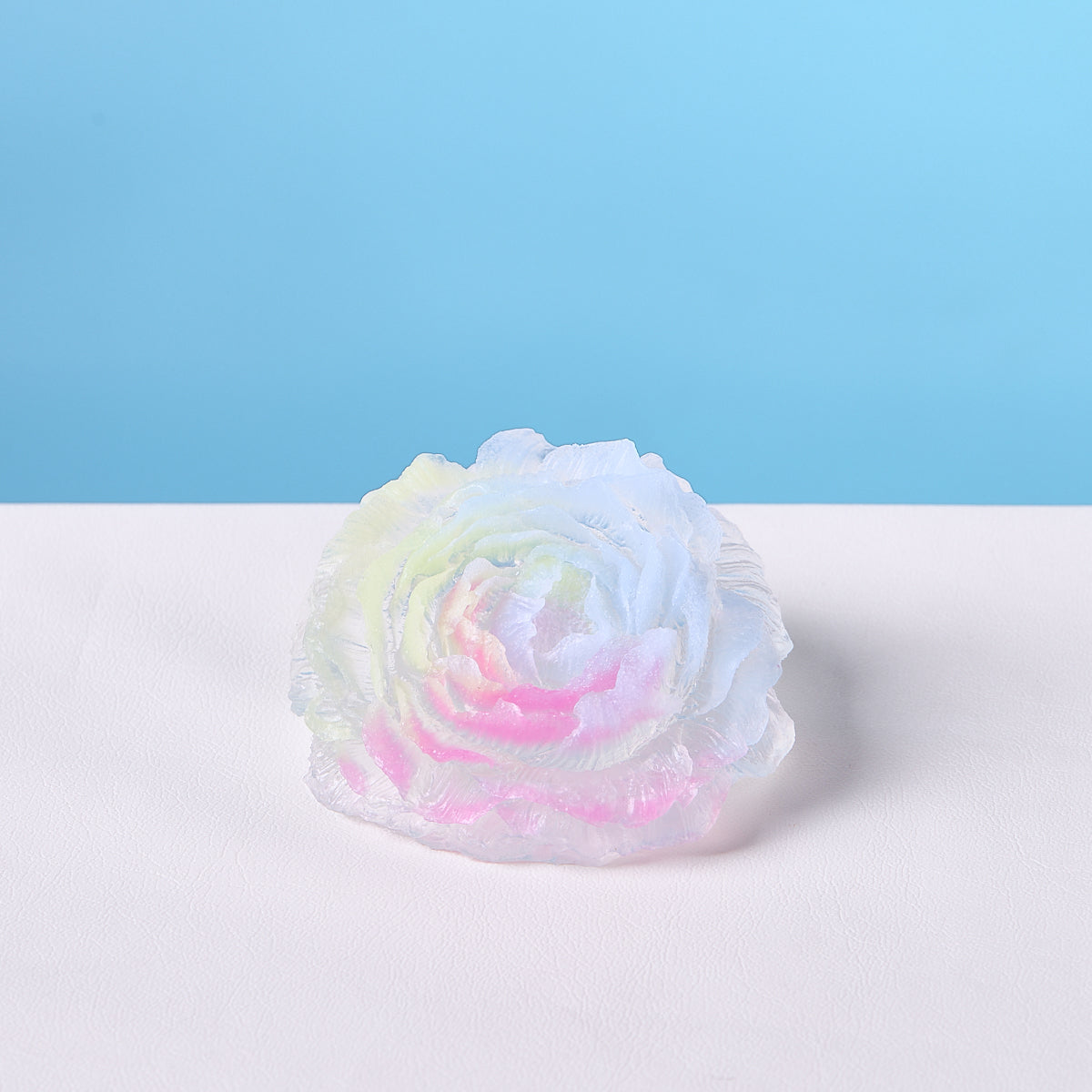 Taba Squishy Transparent-colorful Peony Flower Squeeze Toy