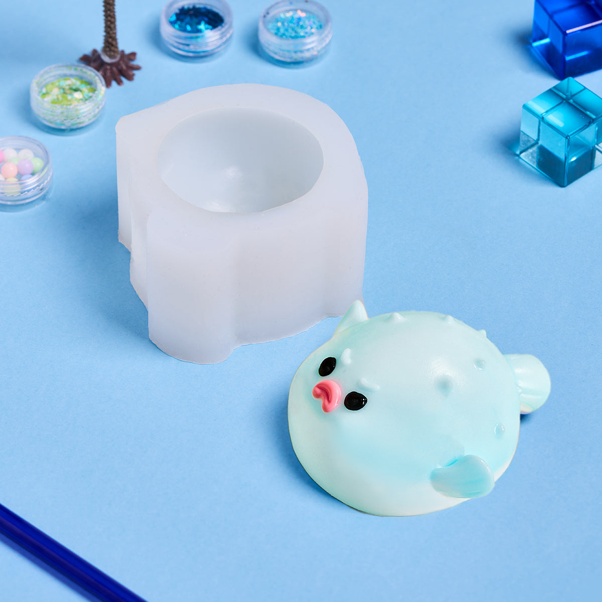 Pufferfish Taba Squishy DIY Mold Set