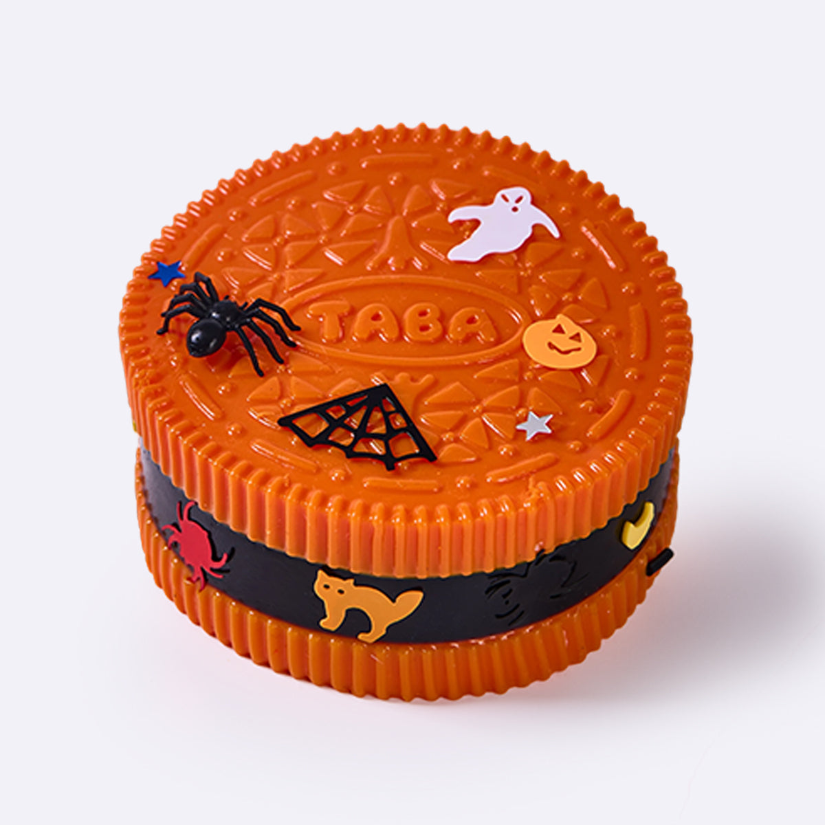 220g Orange-black Sandwich Cookie Taba Squishy
