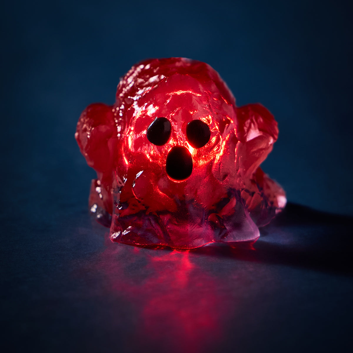 Clear Ghost with Red Light Taba Squishy