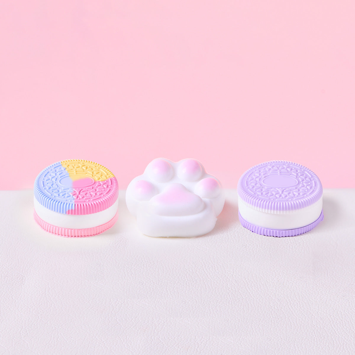 Taba Squishy Cookie Sandwich and Paw Set Squeeze Toy