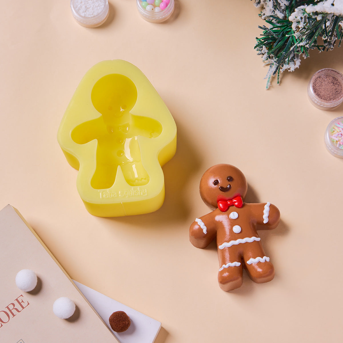 Gingerbread Boy Taba Squishy DIY Mold Set