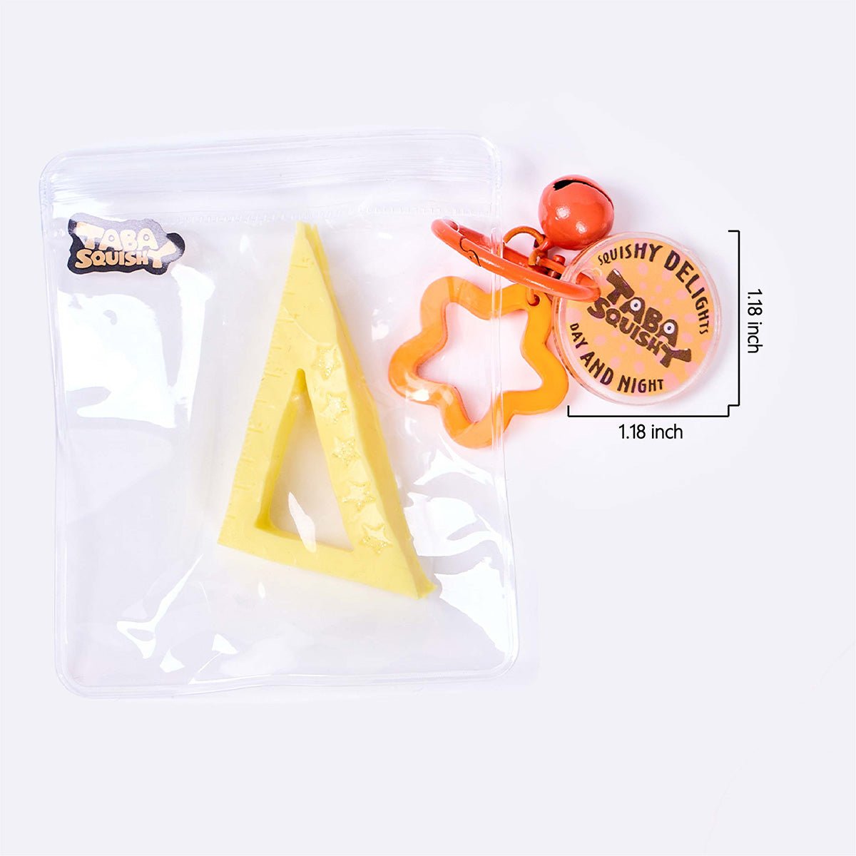 Squishy Ruler TABASQUISHY™ Yellow Triangle Ruler Taba Squishy Squeeze Toys