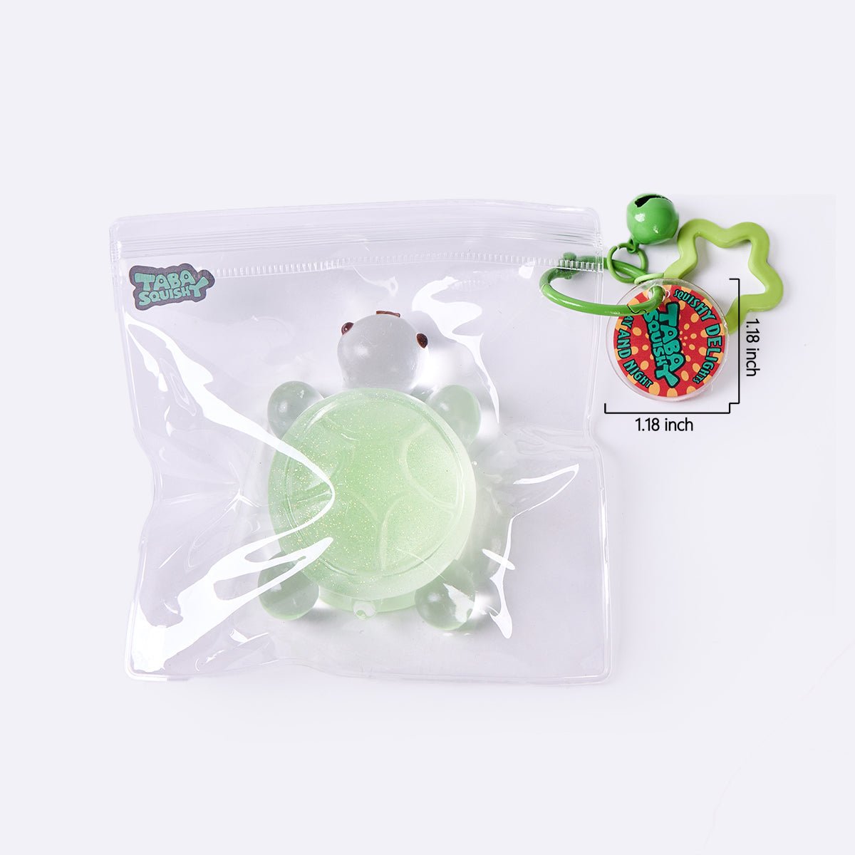 Turtle Sticky Toy TABASQUISHY® Glitter Clear-green Turtle Taba Squishy Squeeze Toys