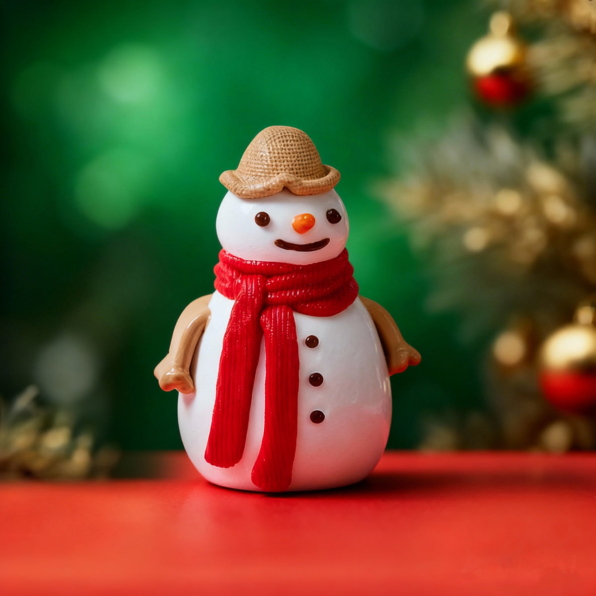 Snowman with Red Scarf Taba Squishy