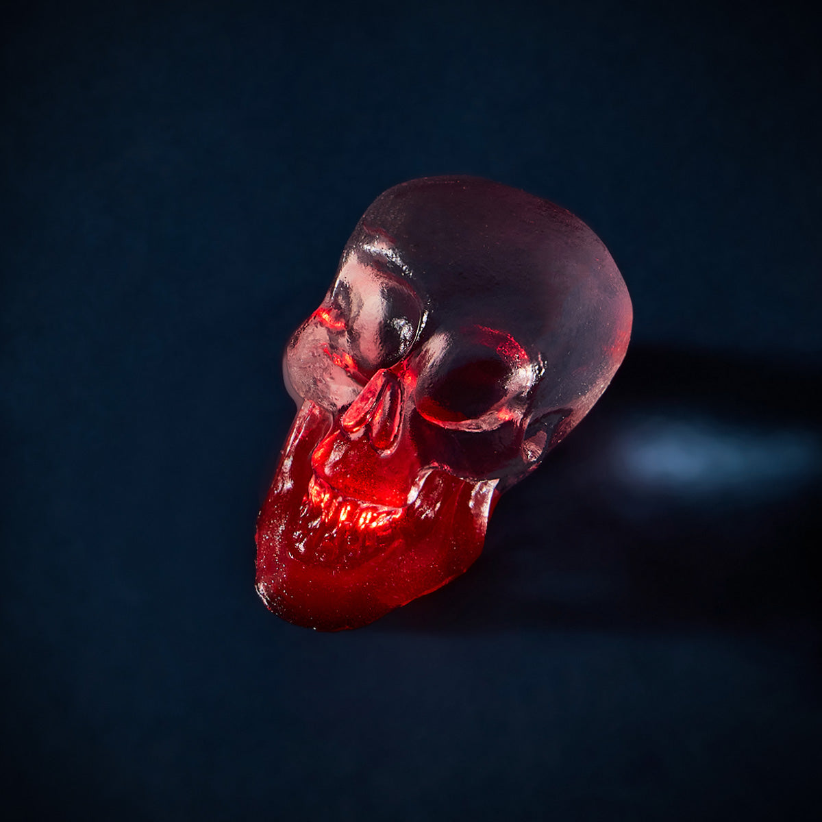 90g Clear Skull with Red Light Taba Squishy