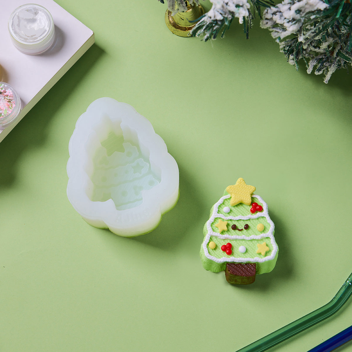 Christmas Tree Taba Squishy DIY Mold Set