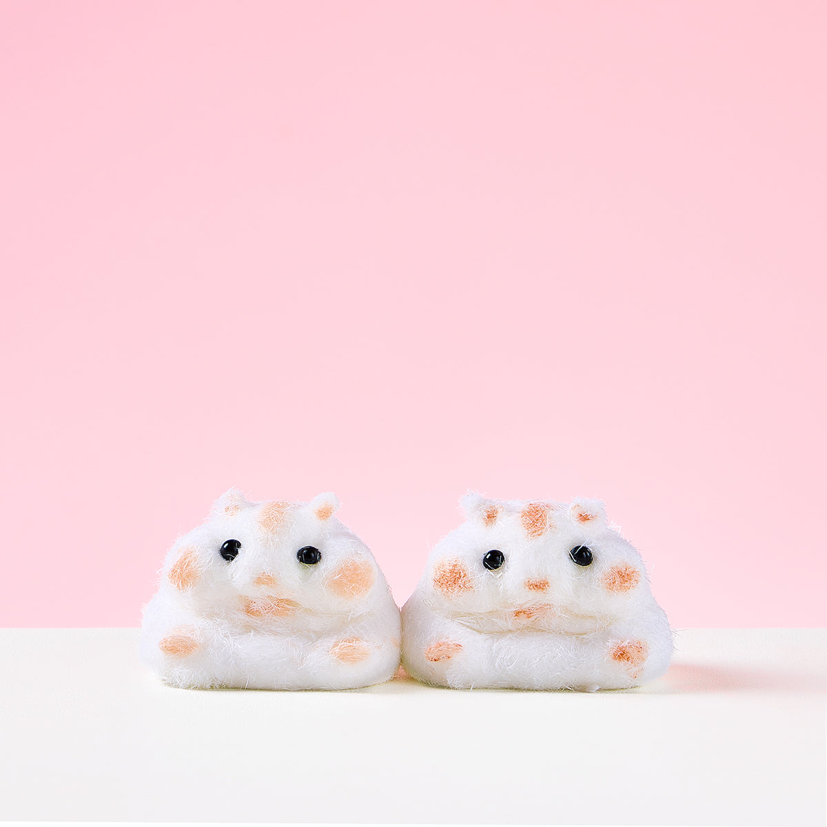 Taba Squishy White Hamster with Fur Squeeze Toys