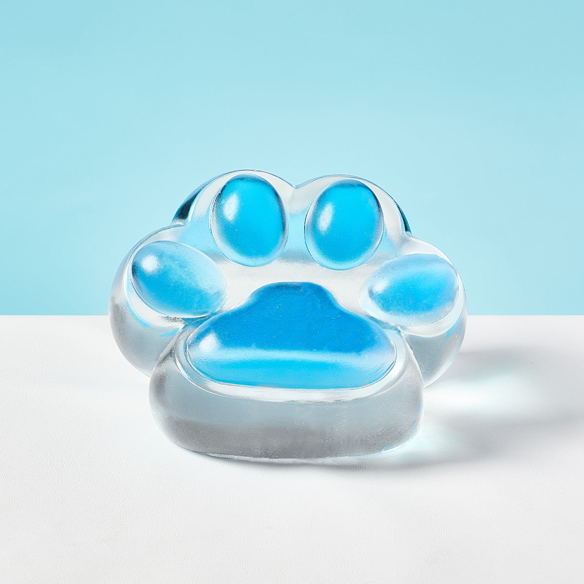 Taba Squishy Jumbo Transparent-blue Paw Squeeze Toy