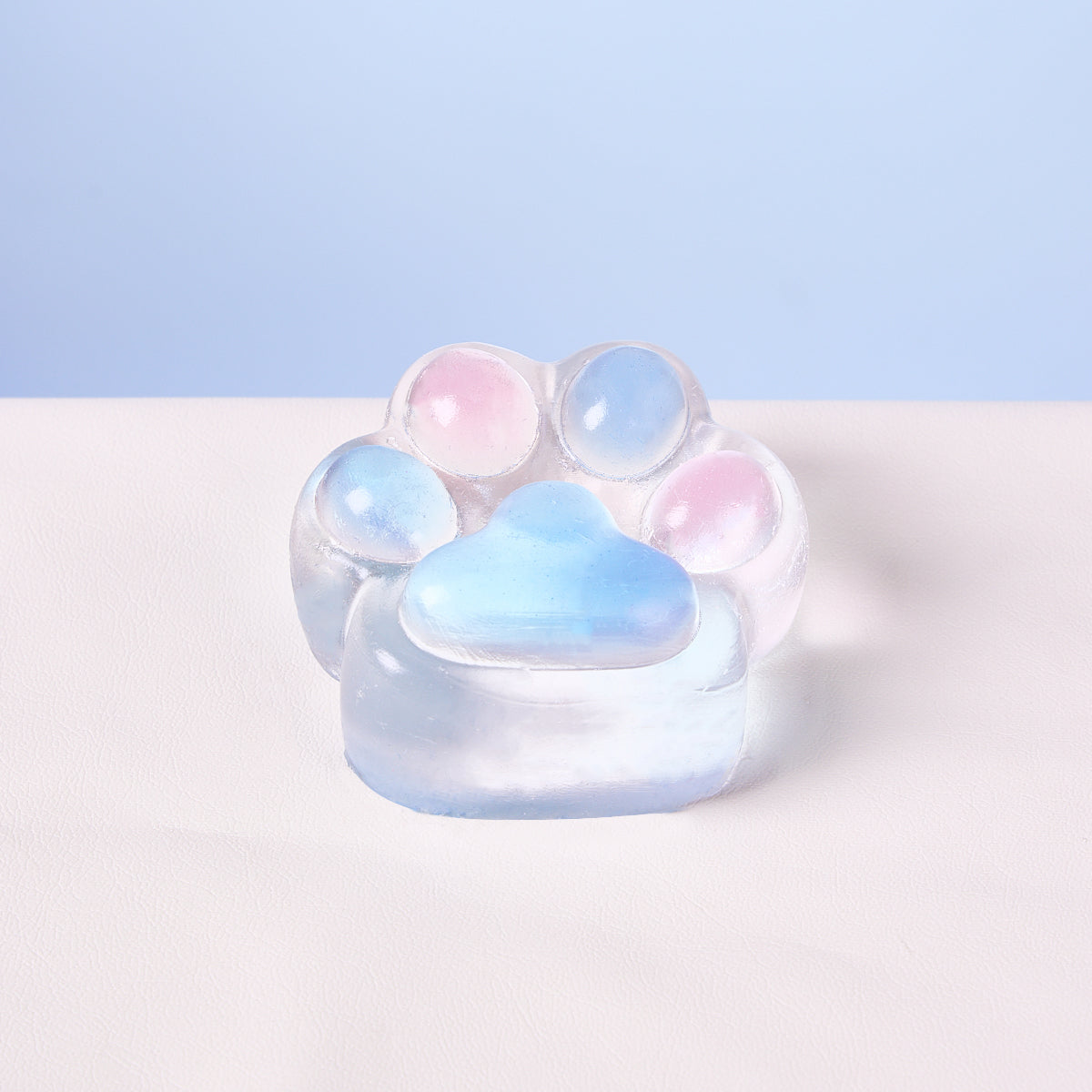 Taba Squishy Transparent-blue-pink Paw Squeeze Toy