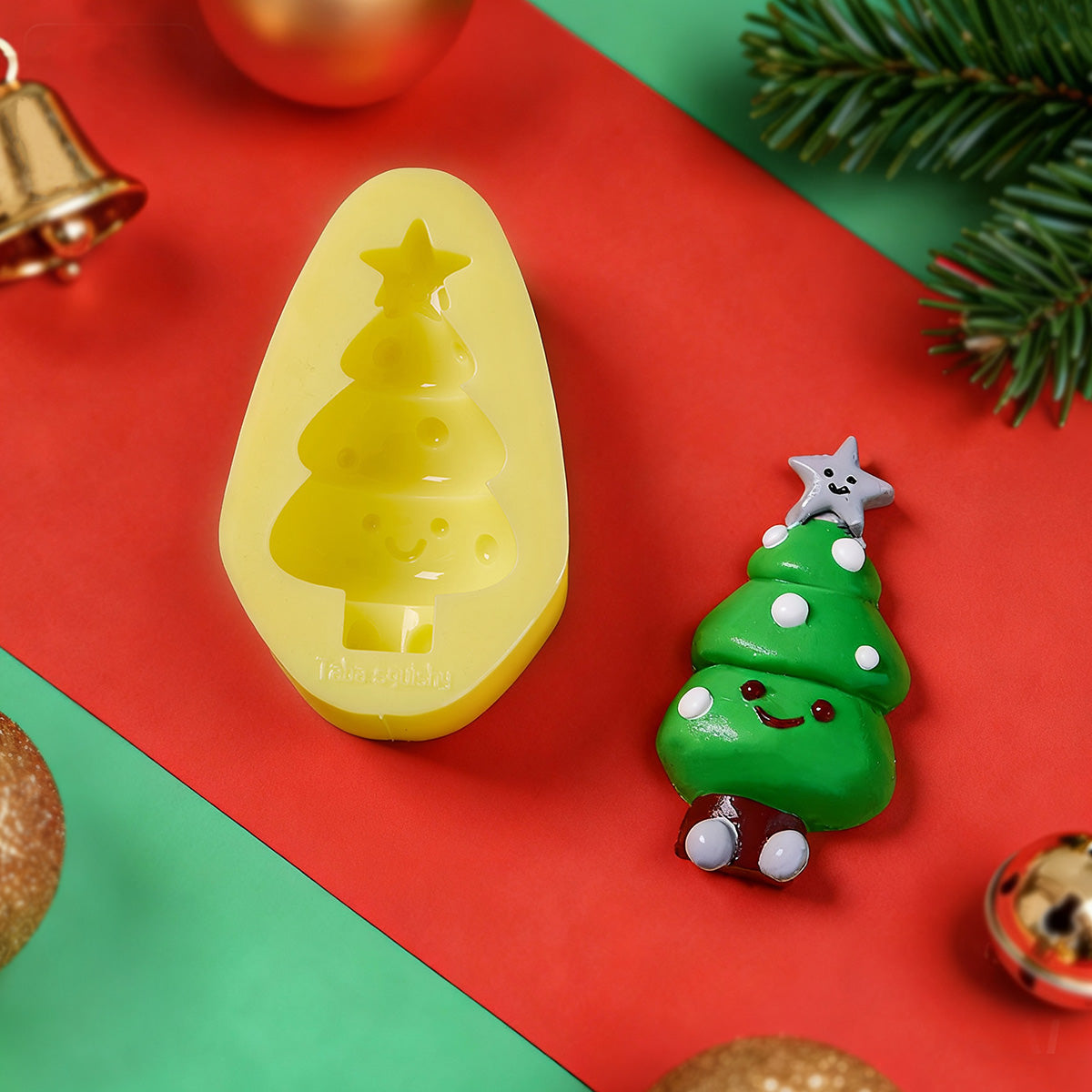 Cute Christmas Tree Taba Squishy DIY Mold Set