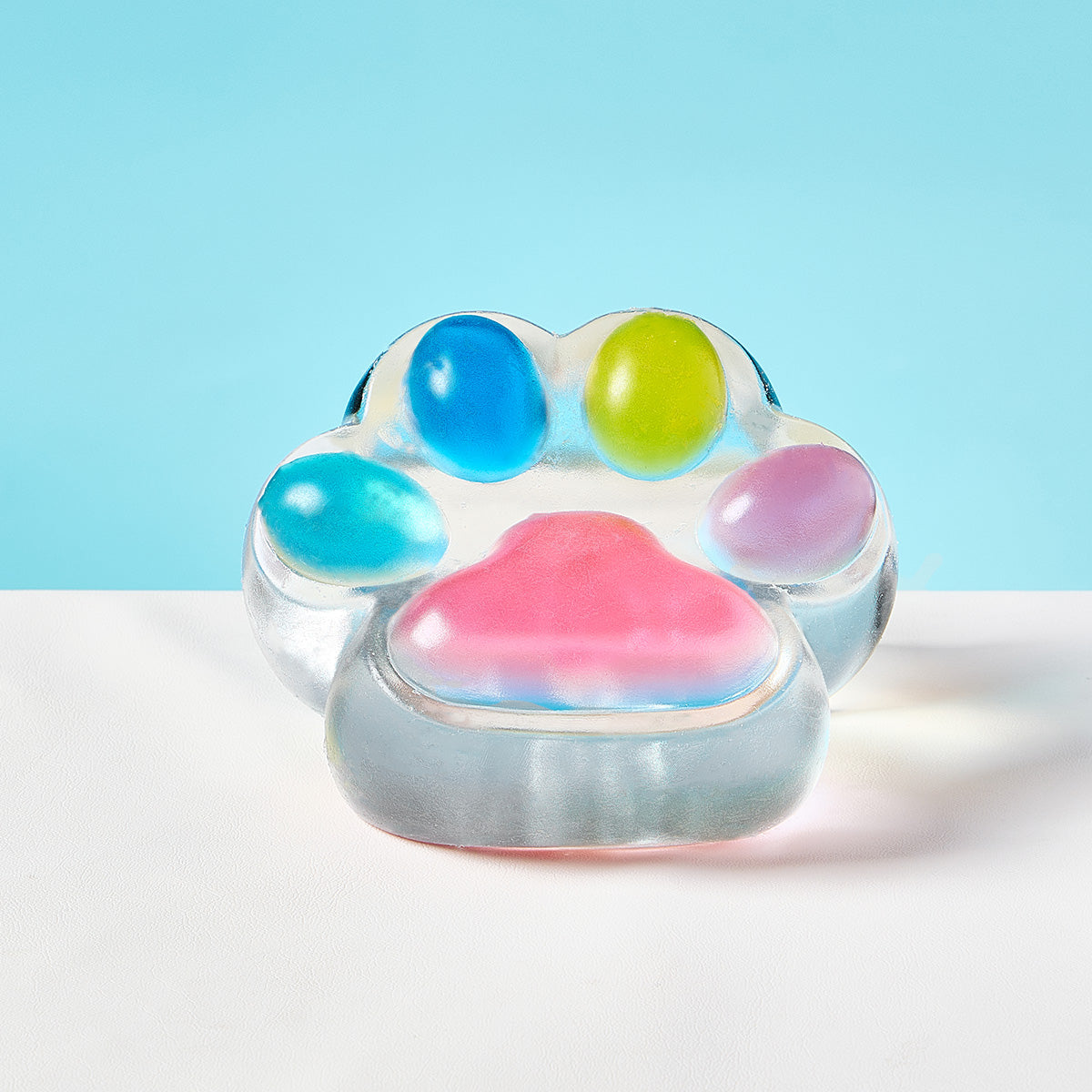 Taba Squishy Jumbo Transparent-colorful Paw Squeeze Toy