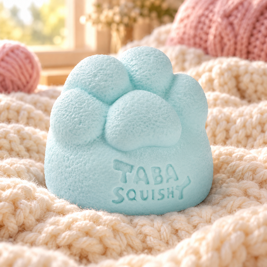 Blue Mochi Cat Paw Taba Squishy