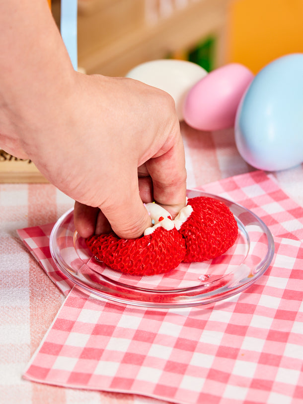 2 Stück Squishy Erdbeeren – Weiche Anti-Stress-Spielzeuge Zum Kneten