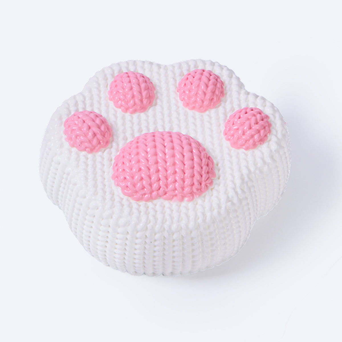 Knitted White-pink Paw Taba Squishy