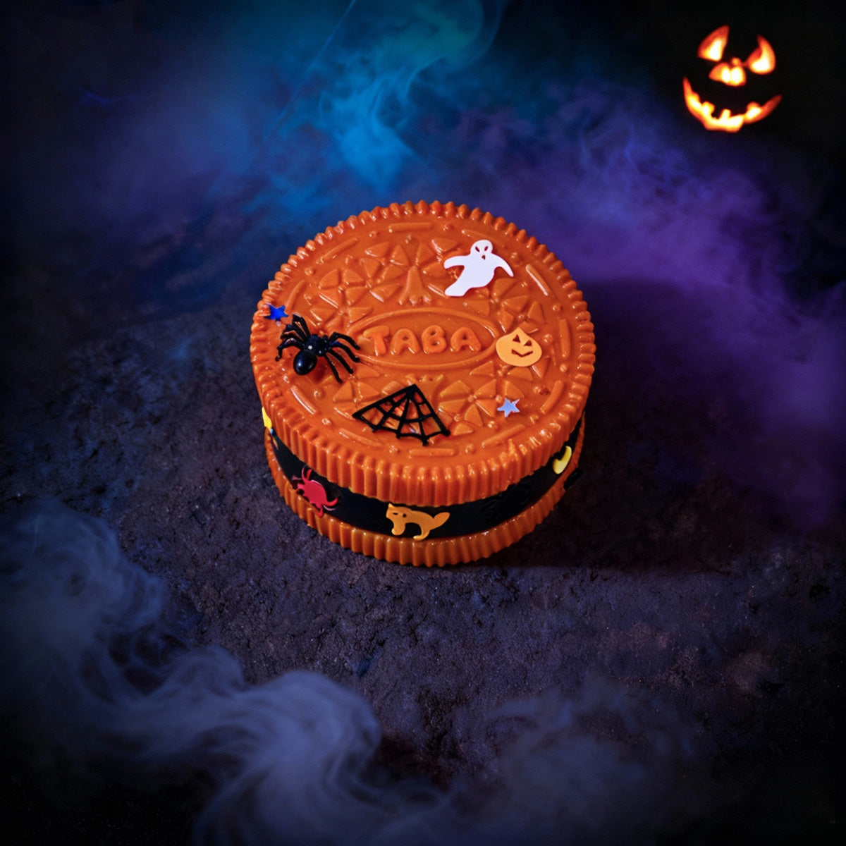 65g Orange-black Sandwich Cookie Taba Squishy