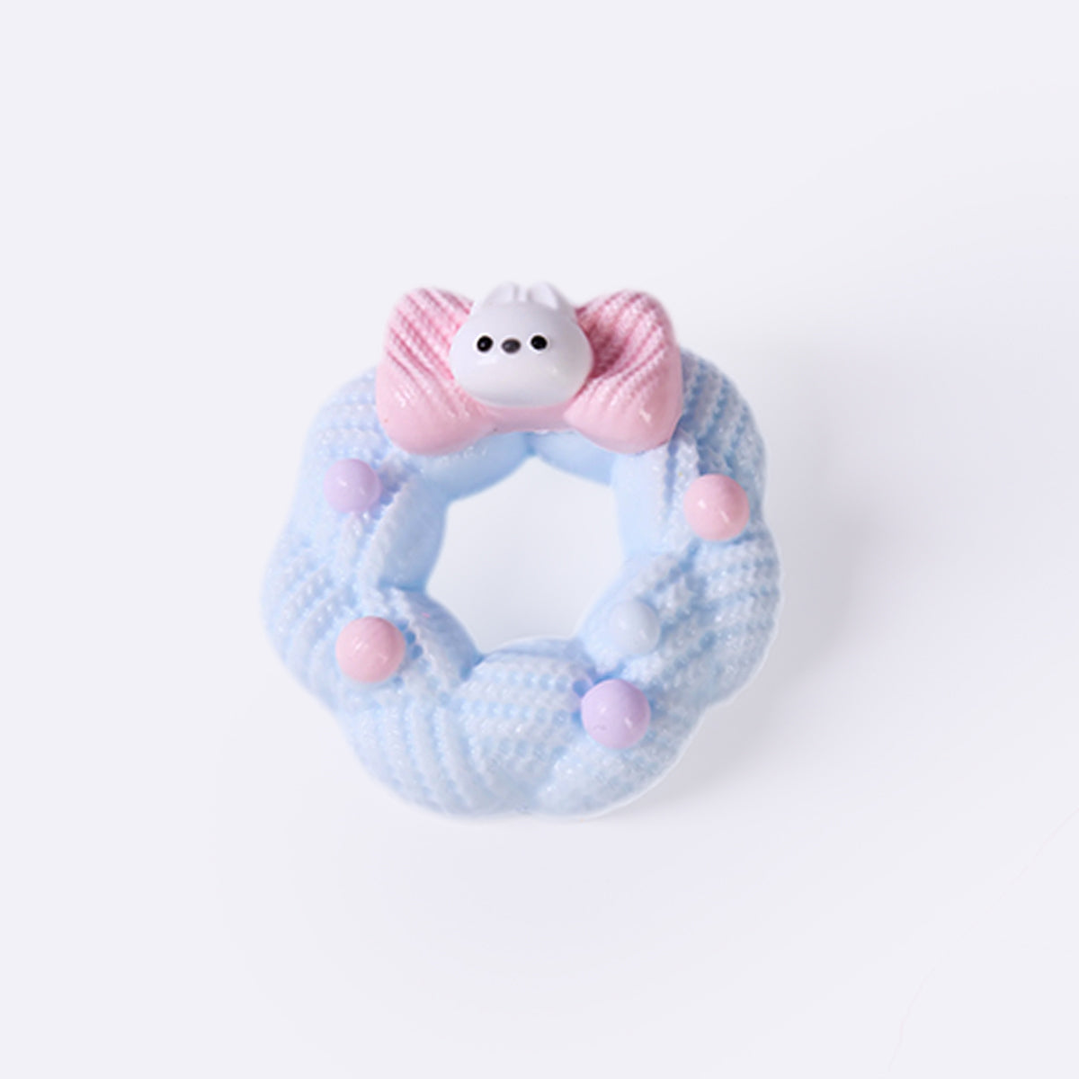 Light Blue Knitted Garland Taba Squishy