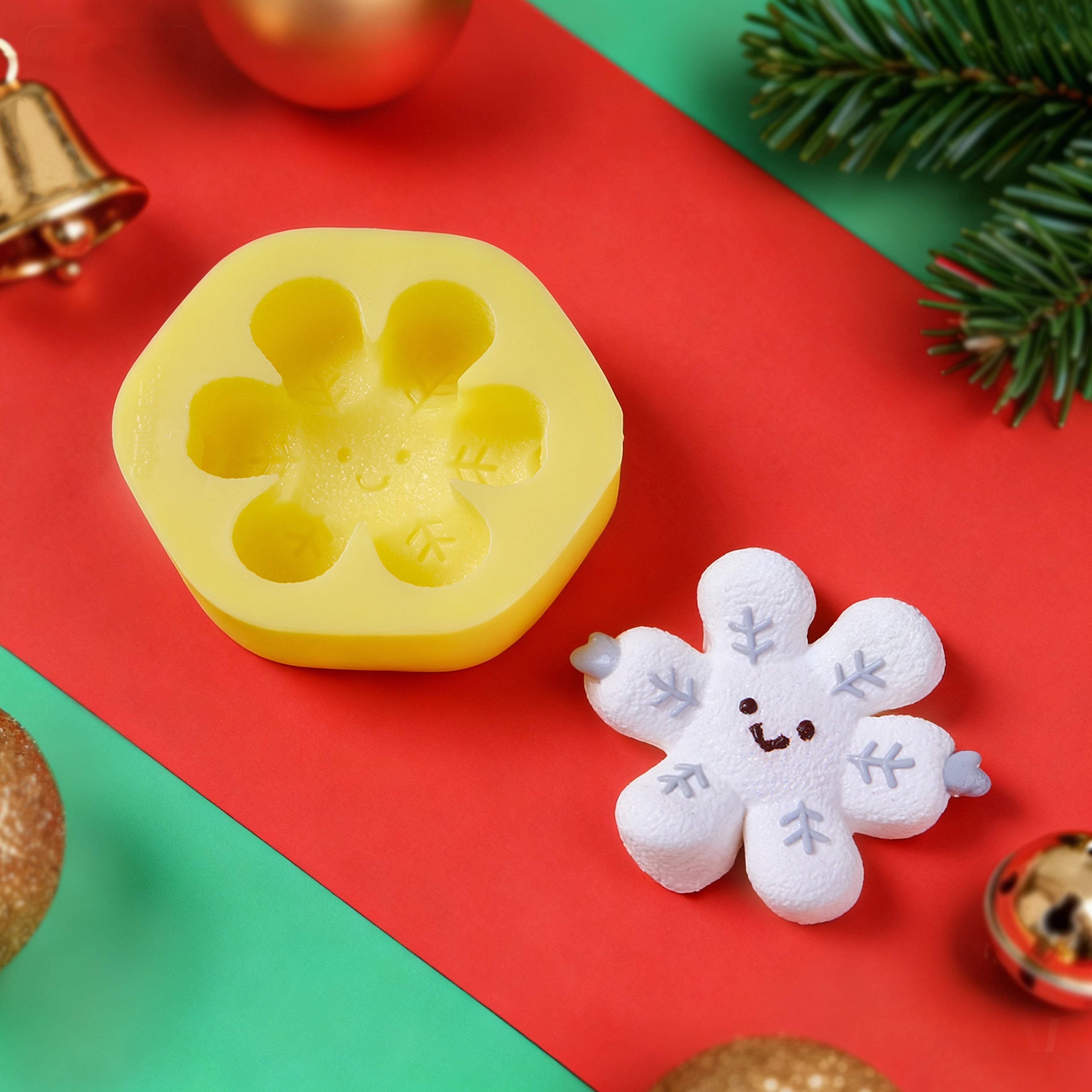 Cute Snowflake Taba Squishy DIY Mold Set