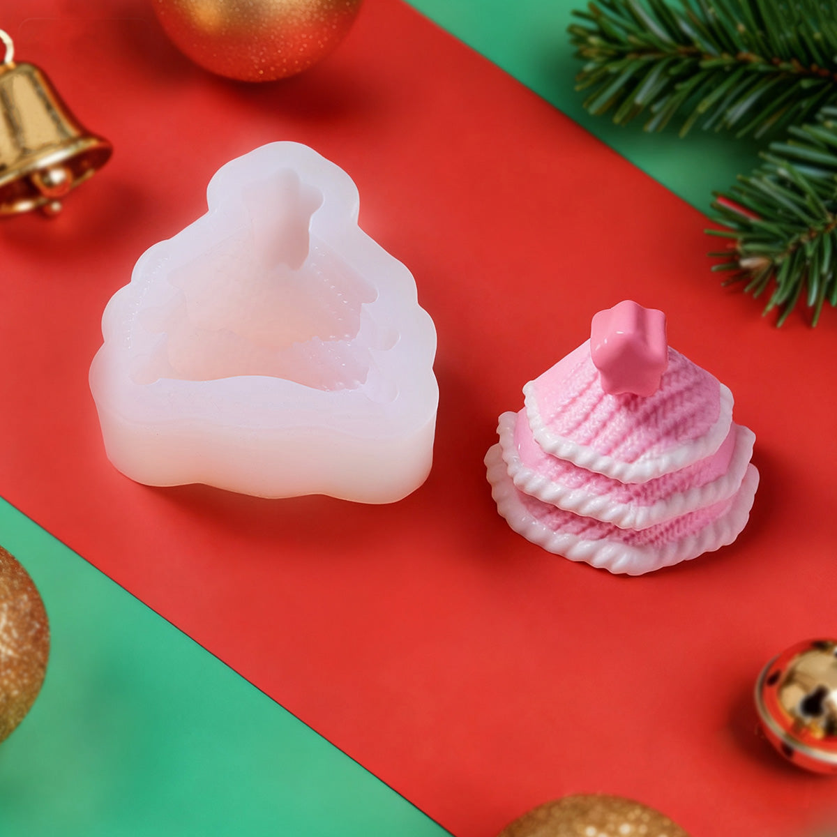 Knitted Christmas Tree Taba Squishy DIY Mold Set