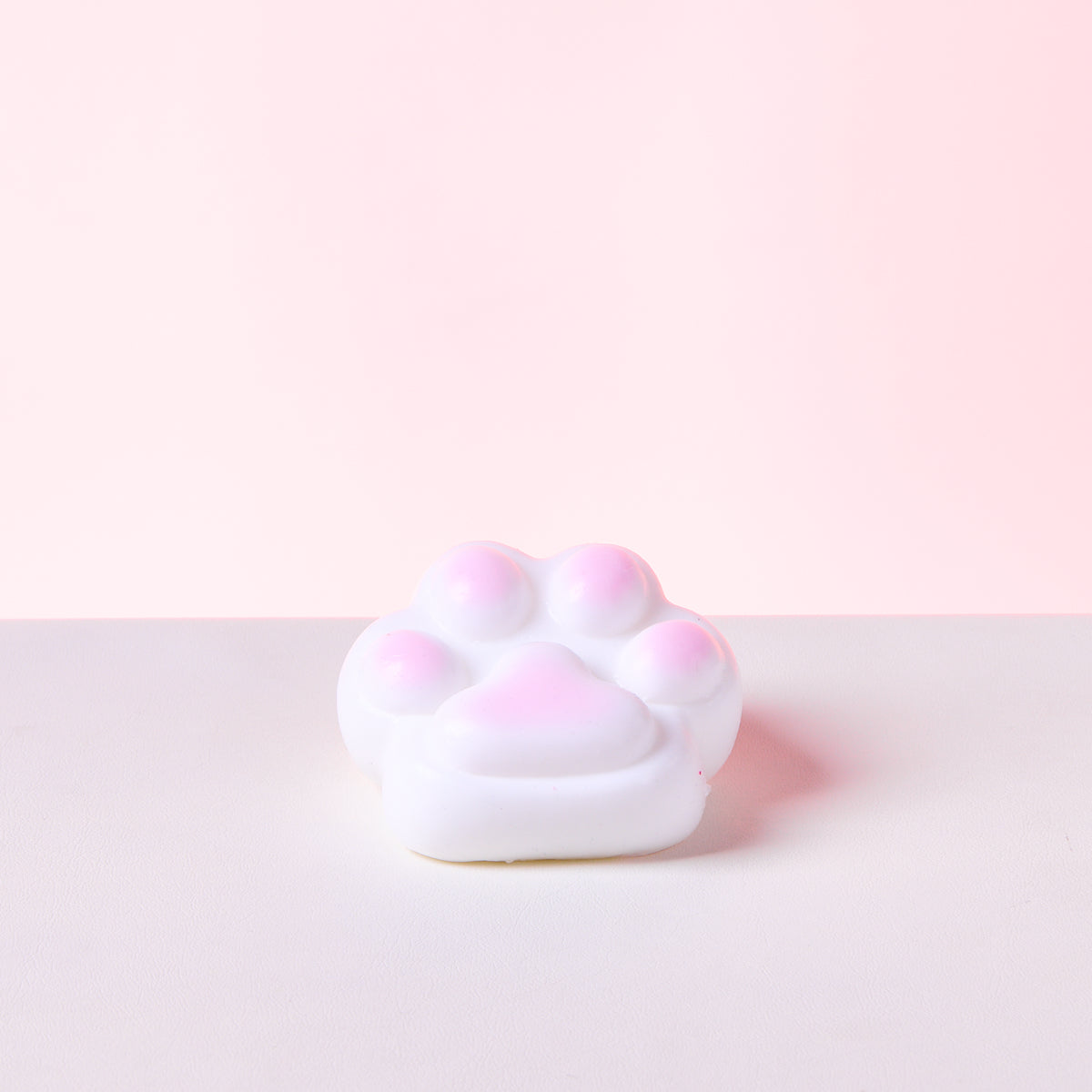 Taba Squishy Big White-pink Paw Squeeze Toy