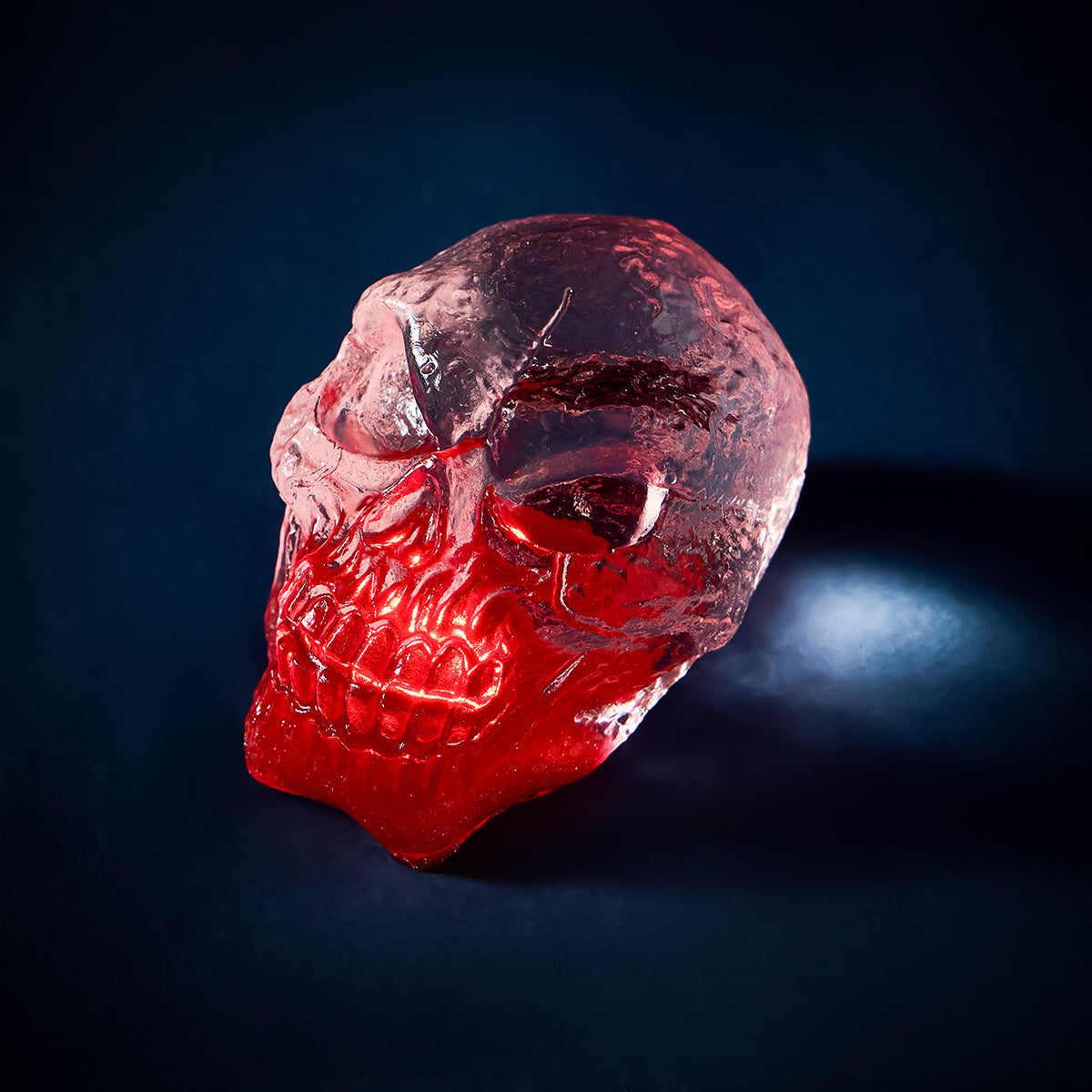 270g Clear Skull with Red Light Taba Squishy