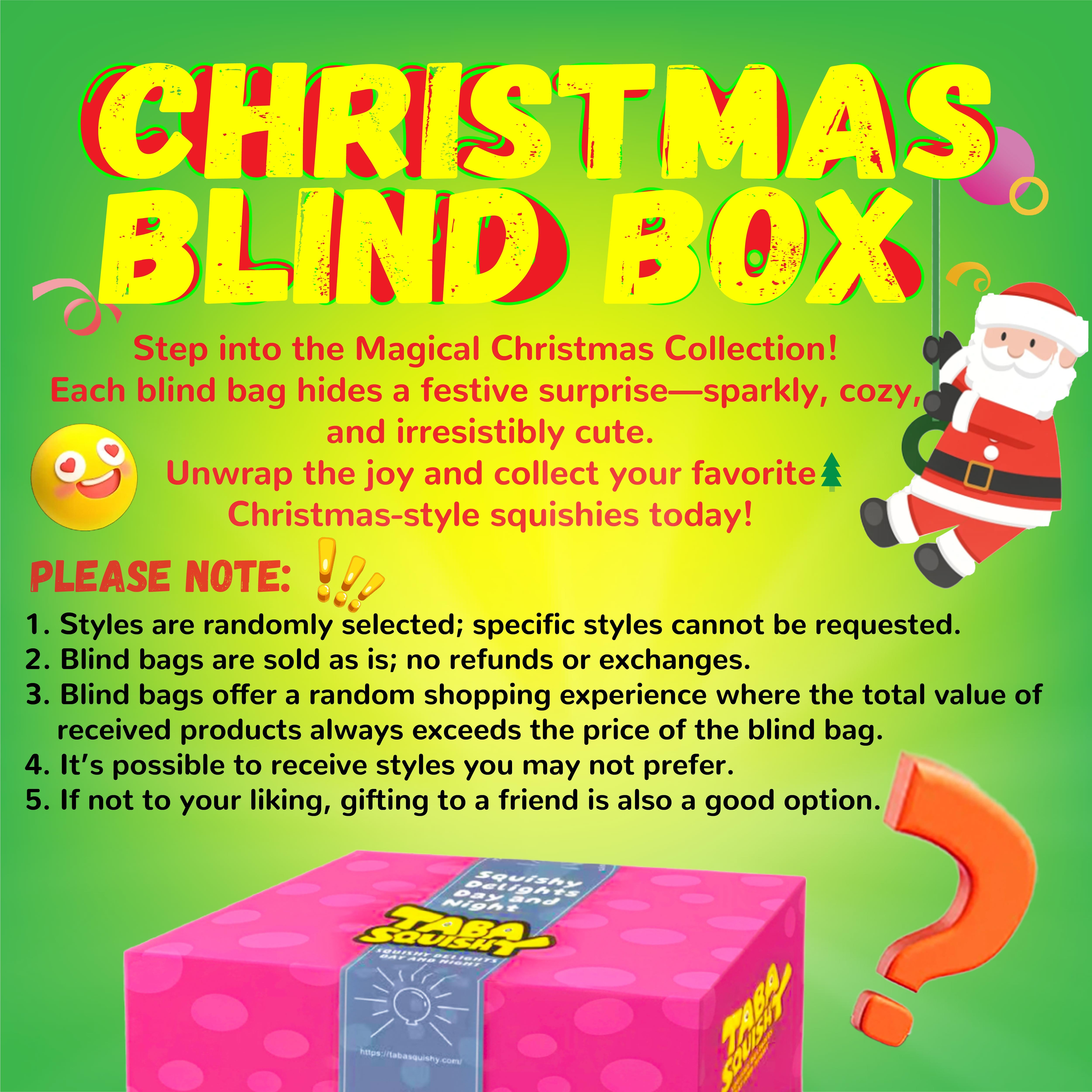 Christmas Blind Bag Taba Squishy