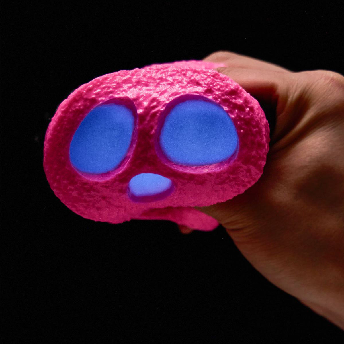 Luminous Blue Skull Sandwich Cookie Taba Squishy