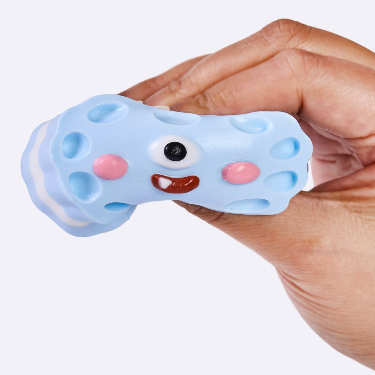 Blue Cute Monster Sandwich Cookie Taba Squishy