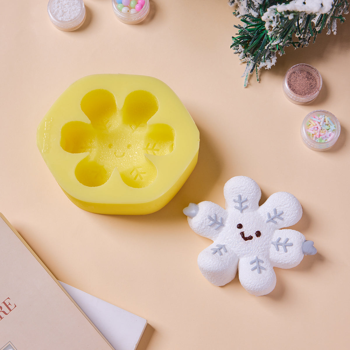 Cute Snowflake Taba Squishy DIY Mold Set